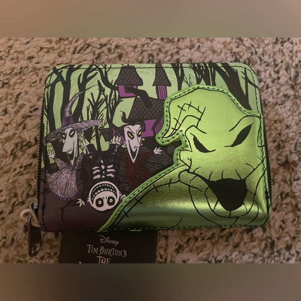 Loungefly Nightmare Before Christmas Oogie Boogie Metallic Mini Zipper Wallet